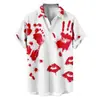 Camisa Havaiana com Estampa de Halloween 'Problema Sangrento Resolvido'