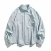 RuMeng Marca Externa Moderna Camisa Fresca Respirável de Manga Longa para Homens e Mulheres Primavera Outono Solta Par Casal Leve Casual Versátil