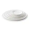 Prato raso prato raso prato prato para casa prato de porcelana de osso branco puro hotel restaurante barraca de comida prato para bife ocidental louça simples