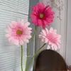 Haste única de flores de gerânio artificiais para decoração de casa, arranjos florais para salão de casamento, adereços fotográficos de gerânio africano, atacado de flores artificiais
