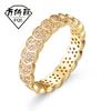 Anillo de circón con moneda de cobre de alta calidad para mujer, ligero, de lujo, de nicho, diseño exquisito, anillo de índice personalizado de moda, celebridad de Internet