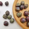 Cuentas checas importadas baoshiosa de doble cono para linterna de 9 mm, dorado vintage con trazo, cuentas sueltas, material para pulsera de cuentas DIY, collar