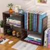 Estante de Mesa Porta-Livros Simples para Uso Estudantil Estante Retrátil Suporte de Armazenamento para Mesa de Escritório Estante para Dormitório