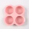 Forma de Silicone para Bolo Mousse de Cilindro com 4 Cavidades para Assar Bolo na Cozinha Doméstica Forma de Assar DIY Forma para Pudim