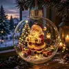 Amazon Lindo Nuevo Diseño Portátil Adorno de Diorama Navideño Decoración de Bola de Navidad