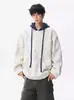 Sudadera con capucha tie-dye estilo retro americano para hombre del fabricante original, Sudadera con capucha de alta gama con bloques de color, Chaqueta casual de primavera y otoño