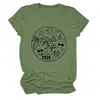 Viagem de Meninas 2026 Amazon Ebay Estação Independente Moda Casual Divertida Camiseta Feminina Gola Redonda Manga Curta