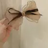 Hecho a Mano Tela Hilo de Seda Accesorio para el Cabello Lazo Pasador Pinza para el Cabello Elegante Fresco Cola de Caballo Pinza Horizontal Pinza Superior Flor