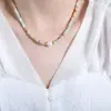 Collar de Perlas de Agua Dulce Naturales Dopamina Piedra Natural de Colores Emperatriz Viuda Hada Elegante Versátil Joyería