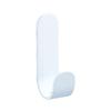 Gancho para ropa blanco sin perforar, de aluminio, para colgar en la pared, para baño, individual