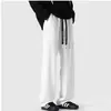 Pantalones Casuales de Verano para Hombre, Elegantes, Individuales, con Caída, Plisados, Largos hasta el Suelo, para Jóvenes, Delgados, Sueltos, Cómodos, Pantalones Deportivos