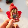 Decoraciones Navideñas Árbol de Navidad Creativo Reno de Dibujos Animados Adornos Colgantes de Fieltro Materiales DIY Figuritas Pequeñas Regalos de Navidad