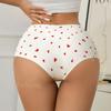 Ropa Interior Especial para Yoga Invisible Sin Costuras Fina Estampada de Corazones Corte de una Pieza Cintura Alta Talla Grande Bragas para Mujer