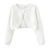 Cardigã de Cereja com Contas para Meninas, Xale de Tricô para Crianças Pequenas Combinado com Vestidos Formais, Xale para Ar Condicionado para Meninas