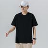 Camiseta de Algodão Puro de Manga Curta, Camiseta Solta Estilo Hong Kong, Manga Meia-Manga de Algodão Puro Masculina Manga Curta de Algodão Puro Ombro Caído Algodão Penteado 200g Varejo