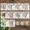 Modelos de Pintura Vazados com Números e Letras de 36 Peças Transfronteiriços para Pintura Spray DIY Infantil, Pintura de Parede e Estêncil