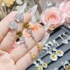 Camellia nova luxo cor brilhante tesouro dourado amarelo zircônio brincos banhados 18K elegante e caro alta qualidade requintado agulha de prata brincos
