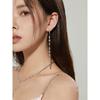 Diseño de Nicho Original Irregular Brillante Diamante Roto Colgante de Borla Larga Serie de Collares y Pendientes Cadena de Alta Clavícula de Lujo Ligero