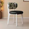 Silla de Comedor Nórdica de Madera Maciza, Silla para Mesa de Comedor del Hogar, Silla de Ocio Minimalista de Lujo Ligero Vintage para Sala de Estar, Comedor, Hotel, Taburete de Tocador