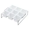 Plato de Fruta de Plástico Estilo Escandinavo Barra KTV Baño de Pies Salón de Belleza Plato de Exhibición Comercial Plato de Snacks Acrílico Plato con Compartimentos