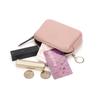 Monedero pequeño de piel de vaca con cremallera de primera capa, estilo coreano, sencillo, mini llavero, monedero de cuero genuino para mujer