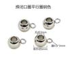 Acero Inoxidable Espaciador de Agujero Pasante Cuenta Soldadura Anillo Colgante Posicionamiento Cuenta Chapado en Oro Real Hecho a Mano DIY Cordón de Cuero Cuerda Espaciador Cuenta Accesorios de Joyería