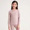 Top Térmico Dulce para Niñas Otoño/Invierno 2026, Top de Pijama de Manga Larga con Cuello Redondo y Estampado Lindo para Niños
