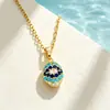 Estilo Creativo Transfronterizo Europeo y Americano Nuevo Producto Moda Simple Geométrico Collar Ojo de Demonio Accesorios Fuente de Comercio Exterior