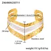 Miduoduo Diseño de Nicho Ins Europeo y Americano Acero Inoxidable Multicapa Goteo de Aceite Pulsera Cruzada Anillo de Brazo Chapado en Oro Real de 18K Combinación