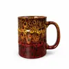 Caneca de cerâmica cozida em forno, best-seller transfronteiriço da Amazon, formato de tambor de óleo, 430ml, segura para alimentos