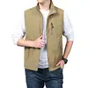 Chaleco Reversible para Hombre de Talla Grande para Deportes al Aire Libre, Chaleco con Forro de Polar, Chaleco de Otoño e Invierno