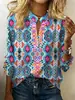 Moda casual feminina transfronteiriça Amazon europeia e americana, camisa listrada solta estilo novo