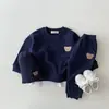 INS Ropa para Bebés y Niños Gorro de Lana Cónico de Color Caramelo con Cabeza de Oso Bordada para Niños y Niñas