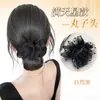 Moño Redondo para el Cabello para Mujeres con Pinza de Garra, Malla Completa para la Parte Trasera de la Cabeza, Moño de Hilo con Flor, Herramienta de Peinado, Moño Falso de Cabello Natural Realista