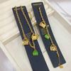 Pulsera Versátil de Acero de Titanio de Alta Gama Transfronteriza para Mujer Joyería de Diseño Nicho Combinación Diaria Venta al por Mayor