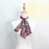 Pañuelo de seda estrecho estampado para mujer, pañuelo pequeño de cuello estilo coreano, corbata de cinturón, pañuelo de cinta, moderno para ir al trabajo
