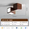 Luminária de Corredor Estilo Francês Meados do Século, Luminária de Teto Retro Cor de Noz com Espectro Completo para Proteção dos Olhos, Luminária de Entrada de Varanda