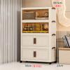 Gabinete de Almacenamiento Transparente Modelo Nuevo Gabinete de Almacenamiento con Puerta Estante de Almacenamiento Multicapa Gabinete de Plástico para Snacks Gabinete de Almacenamiento para Niños