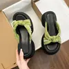 Pantuflas de Suela Gruesa para Aumentar la Altura con Faldita para Ropa de Verano para Mujer, Sandalias Planas Francesas de Moda y de Alta Gama, Estilo Nuevo 2025 para Salir