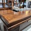 Mesa de té de madera maciza, mesa de té de oficina, nuevo juego de té de lujo de ébano de estilo chino, mesa de té integrada para sala de estar y hogar.