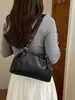 Bolso de Mujer de Moda Texturizado de Color Sólido, Bolso de Mano Cruzado, Bolso Boston Tipo Almohada de Gran Capacidad para el Trabajo