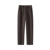 Calça de Lã de Ovelha Estilo Tubo Feminina Outono e Inverno Nova Engrossada Quente Moda Versátil Reta Cintura Alta Emagrecedora Calça Casual
