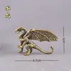 Dragón de Warcraft de Latón Puro, Dragón de Agua, Dragón de Fuego, Artesanías de Grifo, Artículos de Cobre, Decoración de Escritorio para el Hogar, Adorno de Mascota de Té