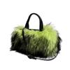 Nova mulher pelúcia tote bolsa imitação raccoon pele europeia e americana crossbody bolsa travesseiro doce cool estilo y2k
