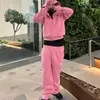 Conjunto Esportivo Unissex de Moda de Rua Hip-Hop com Zíper, Caimento Solto, Novo, Transfronteiriço Europeu e Americano