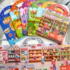 Amazon Libro de Pegatinas de Gel Portátil para Niños Educativo Aprendizaje Temprano Entrenamiento de Concentración Pegatinas de Escenas Pegatinas de Libro Silencioso