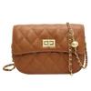 Bolso de mujer 2023, nuevo, elegante y popular, pequeño, cuadrado, bandolera con cadena a juego y bordado de diamantes.