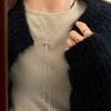 Collar Largo Casual de Lazo Desplegable para Mujer Nicho Coreano Ins Moda Elegante Versátil Cadena para Cuello Cadena para Suéter