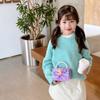 Bolso de Hombro Estilo Chanel para Niña Lindo Lazo Cadena de Moda Bolso de Mano para Bebé Nuevo Bolso Infantil de Perlas