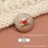 Botones Dobles C Botones Metálicos Cosidos a Mano Estilo Pequeño Fragante Botones para Chaqueta de Abrigo de Lana Traje Falda